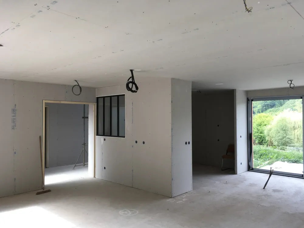 Pose de placo près de Gournay en Bray